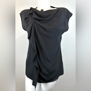 Elegant Black Drape Top